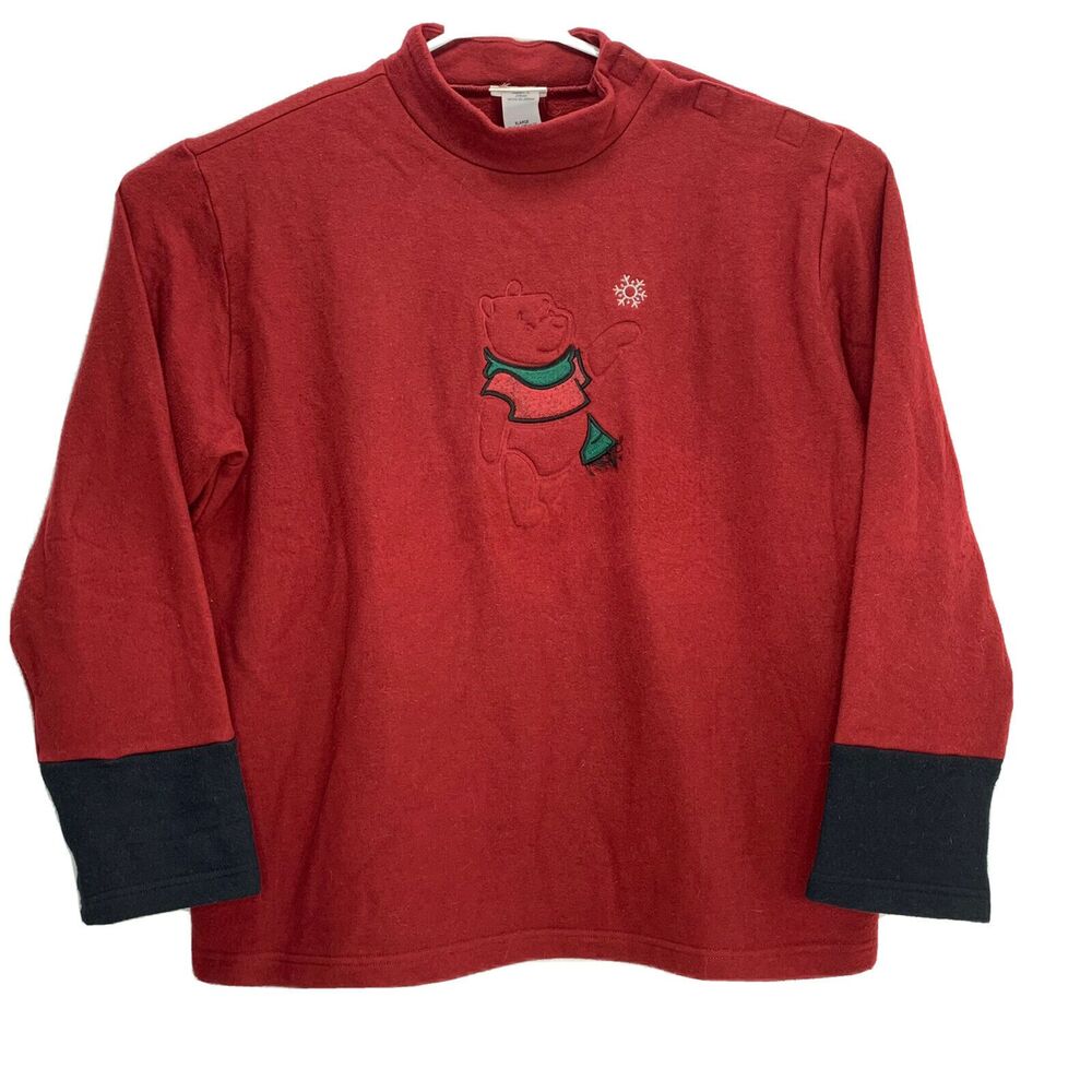 Walt Disney World Embossed Winnie the Pooh Sweatshirt High Neck XL